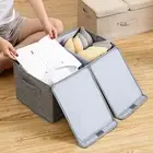 Easy Assembly Toy Container Fabric Bin Capacity Collapsible Box with Reinforced