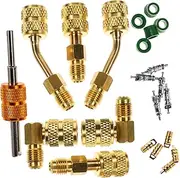 ABOOFAN 1 Set Air Conditioning Line Repair Tool Kit with Conversion Adapter Core Remover Hvac Hose Gaskets for Mini Split Systems Maintenance and Repair Set