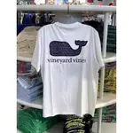 VINEYARD VINES/鯨魚男女純棉透氣背鯨印花圓領短袖T恤