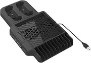 3 In 1 Game Console Charging Station Base Game Disc Storage Hold Base Fit for Xbox Series X Console Game Peripherals