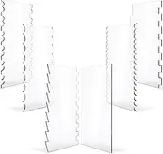 6 Pieces Acrylic Cake Scraper Decorating Contour Comb Cake Edge Smoother Tool Pastry Cutter Kitchen Baking Tools in 11 Patterns for Different Shapes of Cake Edges (Transparent)