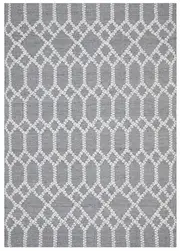 Harlow Navy Lattice Flatweave Rug