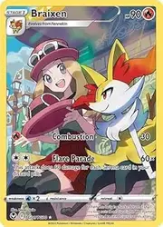 Pokemon – Braixen TG01/TG30 – Silver Tempest – Trainer Gallery Full Art – Foil Card
