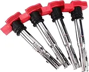 4Pc Car Ignition Coil Compatible For Jetta And Golf Compatible For Passat And Tiguan CC Compatible For Audi A3/4/5/6/7/8 R8 06E905115 ABCDE