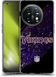 Head Case Designs Officially Licensed NFL Blur Minnesota Vikings Logo Soft Gel Case Compatible with OnePlus 11 5G