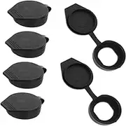 Jindizi 6pcs Switch Waterproof Cover, Rainproof Door Lock Cover Panel, Cam Lock Dust Cover Enhance Cam Lock Life Dust Protection for Cam Lock Rubber Waterproof Lock Caps Black Plastic