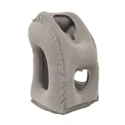 Inflatable Airplane Neck Pillow For Sleeping To Avoid Neck And Shoulder Pain Gray