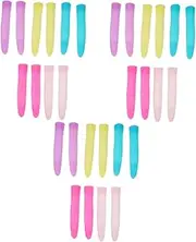 SHERCHPRY 3sets 5 Pairs Silicone Trimmer Handle Protection Cover for Cuticle Scissors Non Slip Nail Art Sleeve Random Colors Durable and Practical Manicure Accessory Random Color 5pairs*3