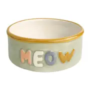 Urban 13cm Perfect Pets Meow Ceramic Cat Kitten Bowl Feeding/Drinking Dish Mint