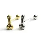1Pc Sexy Men Genital Tongue Piercing Balls Suckme Tongue Rings Body Jewe_ga