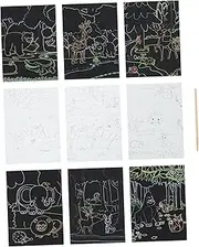 DIY Scratch Cards Paper Toys 1 Set of Boys and Girls Adults Scratch Painting Supplies Safe
