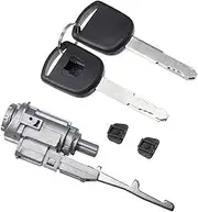Yurefax Ignition Lock Cylinder -, for Civic, 03-13 Metal Black - 1 Set Car Ignition Switch Lock