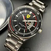 在飛比找ETMall東森購物網優惠-FERRARI手錶, 男錶 46mm 黑圓形精鋼錶殼 黑色中