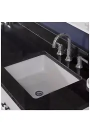 PROFLO PF1713UWH White 17-1/2” Undermount Bathroom Sink With Overflow