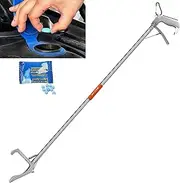 HOOJUKE Reptile Tongs Snake Grabber Tool Lock,47-inch Aluminum Alloy，Easy to Carry, Foldable and Light with Zigzag Wide Jaw, Stainless Steel Professional Outdoor Catch (47)