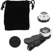 KALLORY 2Sets Phone Lens Kit Wide Angle Macro Smartphone Camera Lens for Landscape Flower Photography Easy to Install Clip Compatible with Mobile Devices