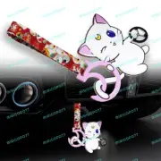 Car Accessory JDM Sailor Artemis TSURIKAWA Ring Red Cats Nylon Handle Strap X1
