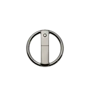Montblanc 4810 Westside Metal Round Key Fob Black