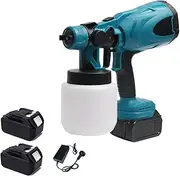Youngly Spray Gun, 800ML Cordless Electric Spray Gun Airbrush High Power Paint Sprayer with 2 Battery