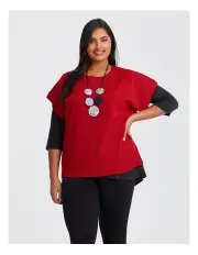 [Taking Shape] Soft Touch Casual Vest in Ribbon Red