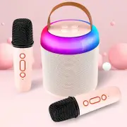 Kids Karaoke Machine Portable Bluetooth Speaker 2 Wireless Microphones Dynamic