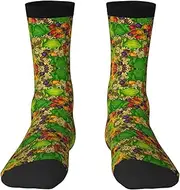 [pvinnk] Frog Print Adult Long Thick Socks Unisex Crew Socks For Men Womenfor Workouts Sports Socks