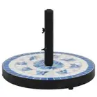 vidaXL Parasol Base Blue and White Round 12 kg 2BB