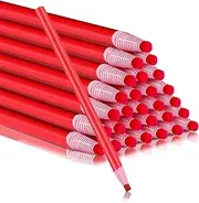 Tinlade 36 Pcs Peel off China Markers Grease Pencils for Glass Mechanical Wax Pencil Marking Crayons for Vinyl Metal Wood Paper Fabrics Leather Cellophane(Red)