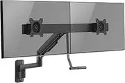 Mount-It! Heavy Duty Dual Monitor Wall Mount, Two Computer Display Wall Bracket with Rail, Fits Up to 32" Screens, 19.8 Lbs Capacity Per Screen