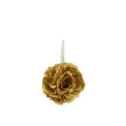 Mega Crafts - 6" Artificial Flower Pomander Kissing Ball - Gold, 1PC