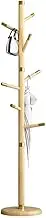 Wooden Coat Rack Freestanding Coat Tree with 5 Colors and 7 Hooks Sturdy Coat Rack Stand for Clothes Bags Hats Easy Assemble Save Space Entryway Coat Rack