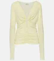 [Isabel Marant] Isabel Marant Laura ruched jersey top AU 16 yellow