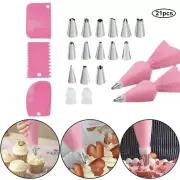 21Pcs Icing Decorating Set Cake Decoration Equipment Piping Kit + Piping Nozzles
