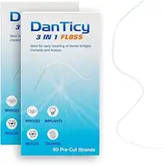 Super Floss Threaders, Dental Floss for Braces, Ultimate Floss Pre-Cut Strands (120 Count (2 Pack))