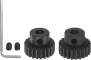HARFINGTON 32P Hardened Pinion Motor Gear Set 2pcs 21T 22T Fit 5mm RC Motor Shaft 0.8 Metric Pitch 32 Pitch Gears for RC Car, with Hex Key