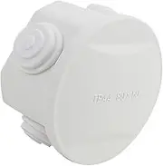 YXQ 3.2-inch(D) 2-inch(H) Junction Box Electrical Project Enclosure DIY Round Case Outdoor IP44 Waterproof with Cover Dustproof Universal Wire Hole ABS White(80mm x 50mm)