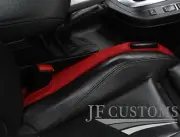 RED ITALIAN LEATHER 2X CAR KEY HOLDER PROTECTOR FITS AUDI A6 C7 12-18 CUSTOM NEW (for: Audi)