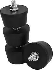 Amosfun 4pcs Air Compressors Rubber Feet: Heavy Duty Thread Vibration Isolation Pads - Anti-vibration Noise Reduction Feet for Machines