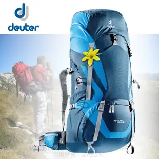 【Deuter】女 款登山背包 70+10L Act Lite 登山健行背包 自助旅行背包_深藍/藍_4340215