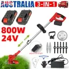 800W 2 Battery Cordless Grass Trimmer Lawn Electric Whipper Snipper Strimmer