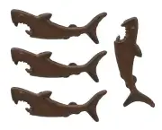 Cast Iron Nautical Coastal Jaws Great White Shark Beer Bottle Opener Set Of 4