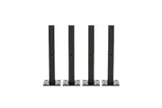 20cm Floating Shelf Brackets Industrial Metal Shelving Supports 4-Pack - Black
