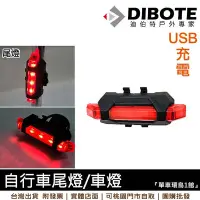 在飛比找Yahoo!奇摩拍賣優惠-【單車環島】DIBOTE迷你自行車車燈組(尾燈) USB充電