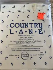 Modern Heirlooms Country Lane Cross Stitch Aida 14 Count 16x16" Blue Floral
