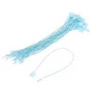 500Pcs Nylon Hang Tag String 6.7Inch Snap Lock Pins Loop Price Tag Sky Blue