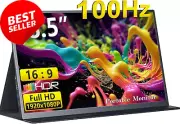 Portable Monitor 18.5" 1080P 100Hz USB-C Laptop Screen for PS4/5 Xbox PC Mac