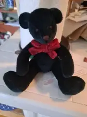 Russ Brand Royal Winterfest Velvet Bear "Razzles" Plush Teddy DARK GREEN