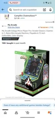 My Arcade DGUNL-4195 Galaga/Galaxian Micro Player Pro Portable | NEW in Box