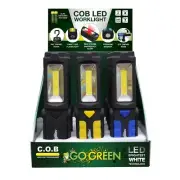 GoGreen Power COB Worklight- Magnetic Hanging Hook- Swivel Base - Pack Of 12