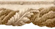 Animal Prints Swag Die Cut Leaf Movie Theater Vintage Drapery Wallpaper Border